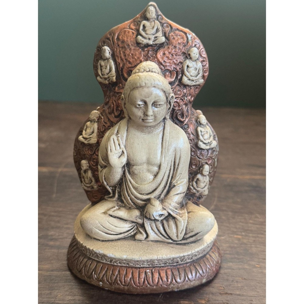 Resin Meditating Buddha Vitarka Mudra Figure - Picture 6 of 6